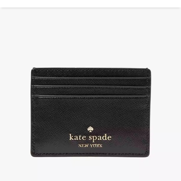 kate spade Handbags - Kate Spade Madison Saffiano Leather Small Slim Card Holder
COLOR: Black 
NWT